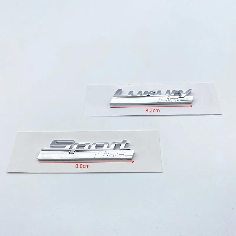 Neues Luxury Line Sport Line Kotflügel-Emblem für BMW 730 740 750 750Li Seitenlogo Auto-Styling Umrüstung Upgrade-Aufkleber Chrom und Matt