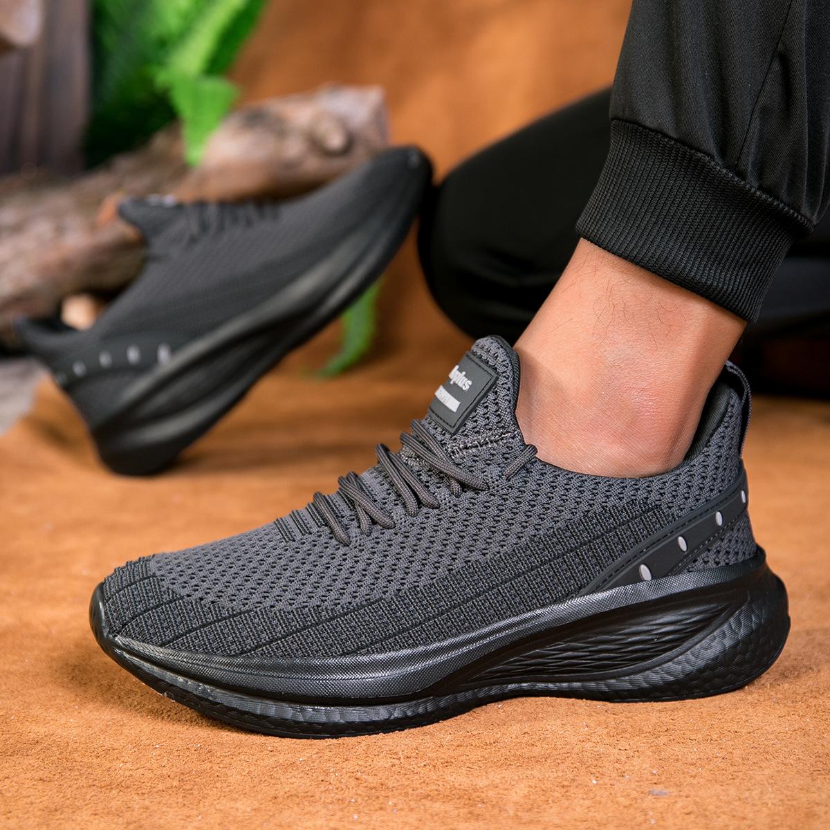 

Summer shoes men s trendy shoes Korean version of trendy color mesh men s shoes breathable sports and leisure 39 серый