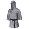 4ks/sada Cosplay Coat Kabát s kapucí Cape Set Templářské imitace řetízkové košile Rytíř Cos Suit Halloween Costume Rekvizity Cosplay Suit
