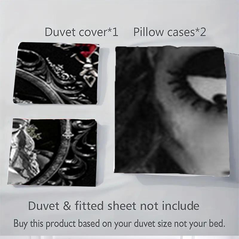 3Pcs Ethereal Gothic Portrait Bedding Sets For All Sizes New 3D Printed Bed Cover Comforter Duvet Cover Pillowcase Bedroom Decoration