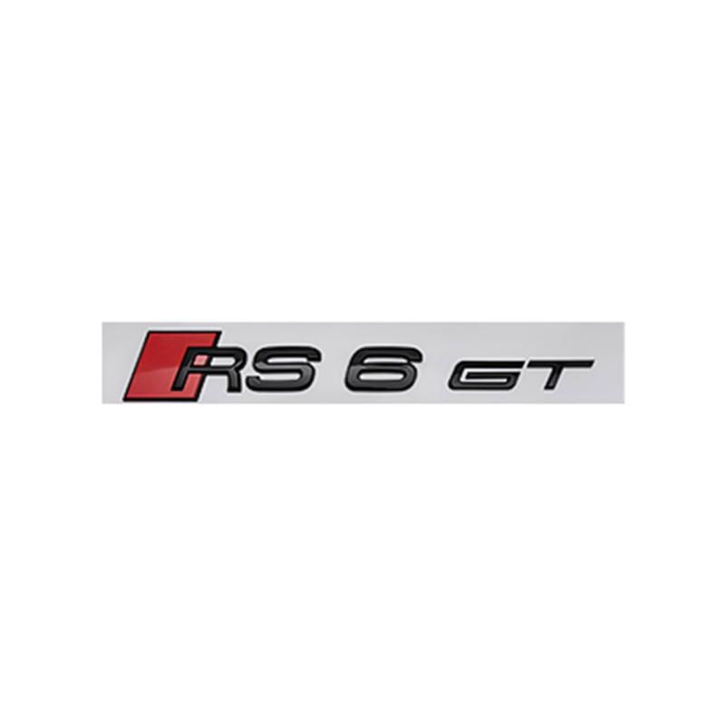 QR5 ABS Rear Trunk Emblem for M5 RS3 RS4 RS5 RS6 RS7 RS8 GT Logo Auto Side Letter Badge Stickers Exterior Decoration