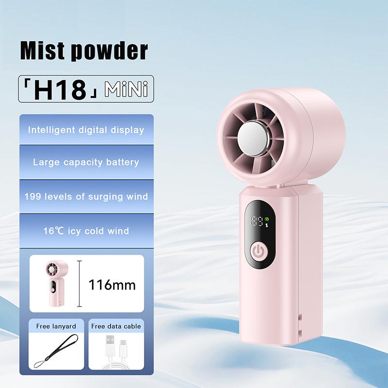 

Handheld Fan: Portable Small Ice Cooling Plate- 199 Gear High-Speed Turbo 20000 RPM - Personal Foldable Battery Operated B