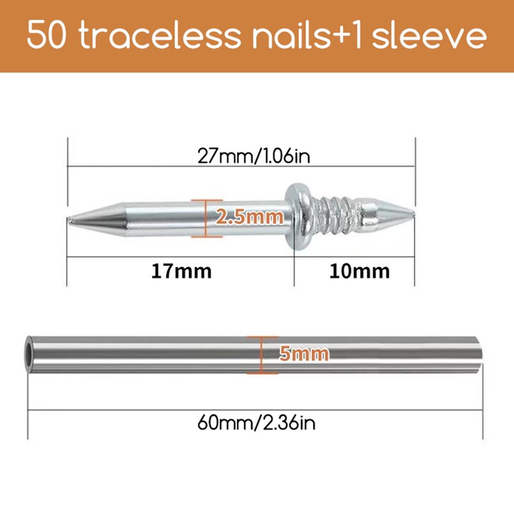 100pcs Carbon Steel Nails For Seamless Baseboard Installation High Strength Single Head Two-Way Hardware Non-Marking Nails