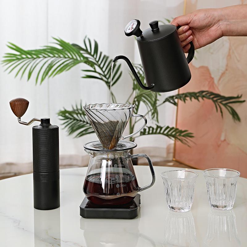 Pour-Over Coffee Set with Manual Grinder - Gift Box