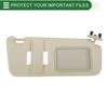 Motoforti Car Sun Visor Assembly for Toyota Camry 2007-2011, Plastic with Glass Fabric, Beige, Blocks Sunlight, Part Number 74310-06750-E0