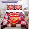 3pcs Duvet Cover Set (1*Duvet Cover + 2*Pillowcase, Without Core), Arsenal F.C Print Soft All‑Season Bedding Set, Home Bedroom Decor Gift