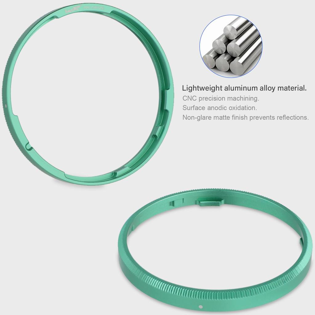 Haoge Green Metal Decorative Ring for RICOH Camera Accessories Replacement for RRC-GR3XE GR3X/GRIIIX GN-2