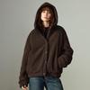 Chuyu Damen Maillard Weizenfleece Kapuzen-Steppjacke