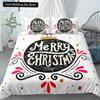 Merry Christmas King Queen Duvet Red Cartoon Santa Car Animals Bedding Set for Children Boy Girl Happy Holiday Theme Quilt Cover