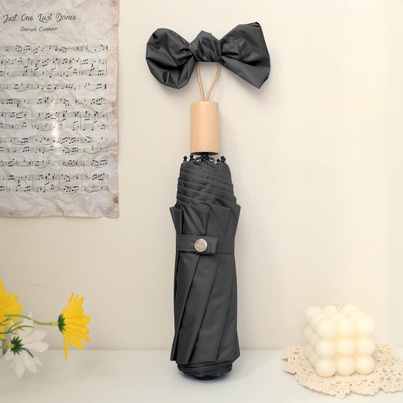 UV Protection Tri-fold Manual Handle Umbrella Vinyl Sunscreen Sun and Rain Dual-purpose Sun Umbrella Folding Umbrella
