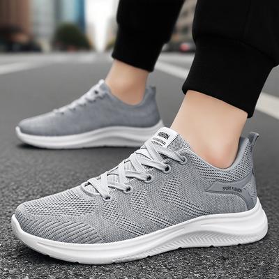 Men's Sports Shoes Are Light and Breathable In Summer, Outdoor Running Shoes, Mesh Soft-soled Breathable Fly-woven Casual Shoes