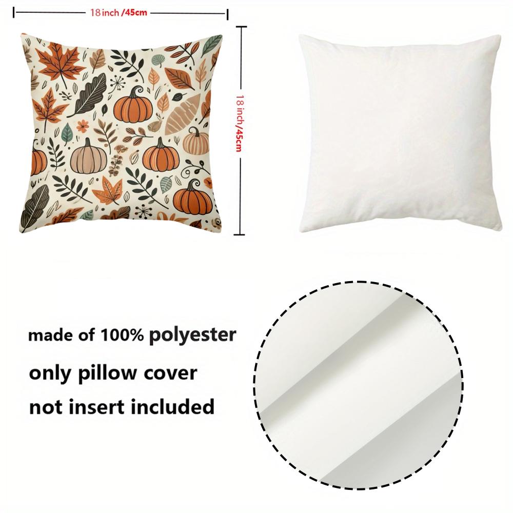 1 Pieces Autumn Leaves And Pumpkins Patterned Throw Pillows Polyester pillowcase, sofa decorative cushion cov Headboard Pillow