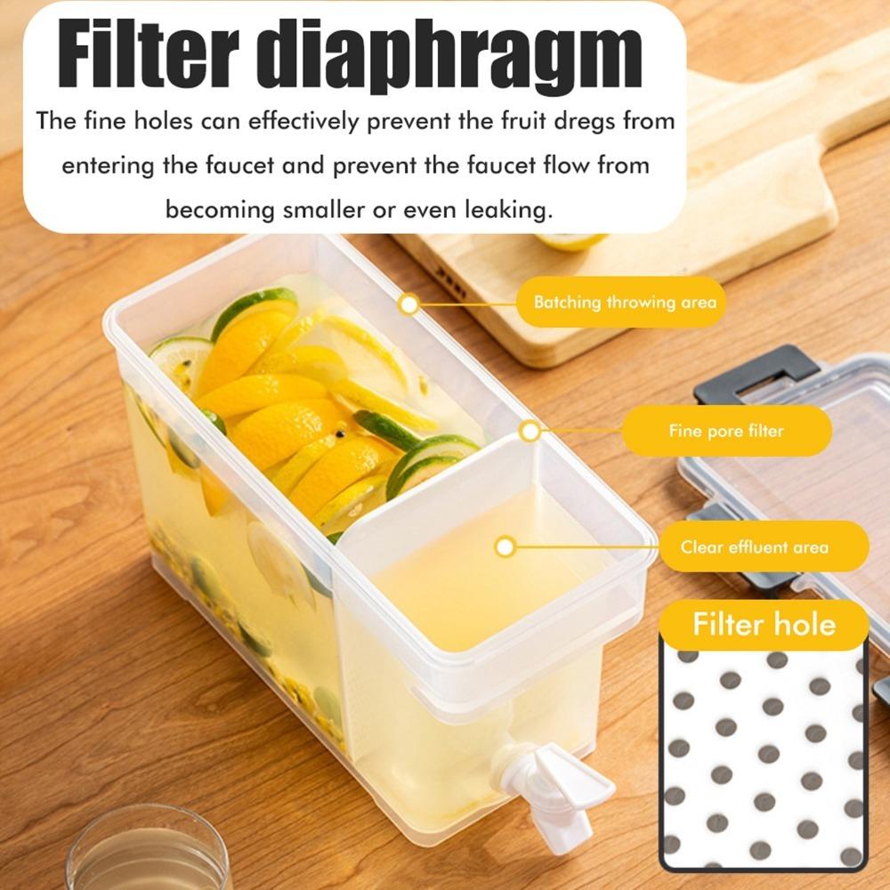 Square Shape Beverage Dispenser With Spigot With Lids Fruit Tea Dispenser  For Party