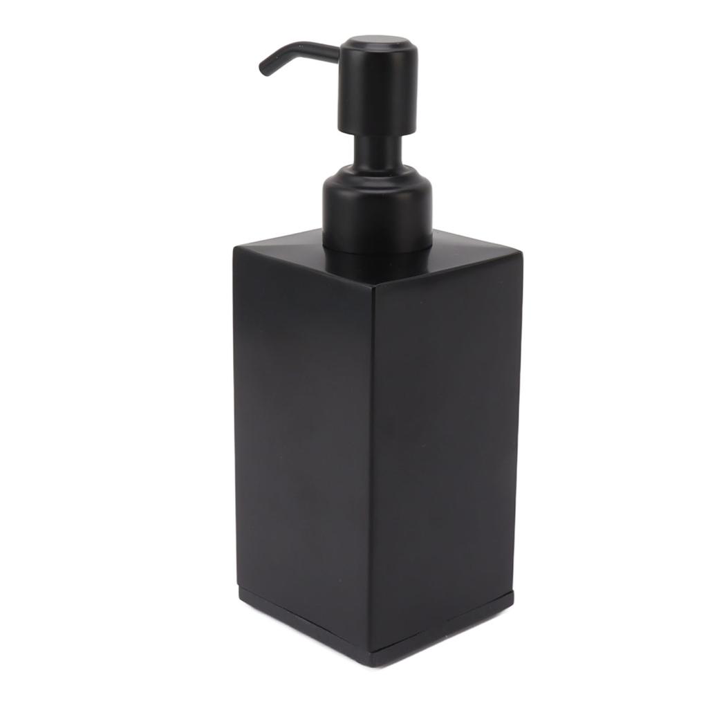 Stainless Steel Soap Dispenser Manual Liquid Pump Hand Press Bottle for Shampoo Shower Lotion Black