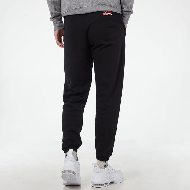 Jordan Air 23 Running Training Print Fleece Lined Foot Length Style Knitted Sweatpants Men's Black CV3162-010