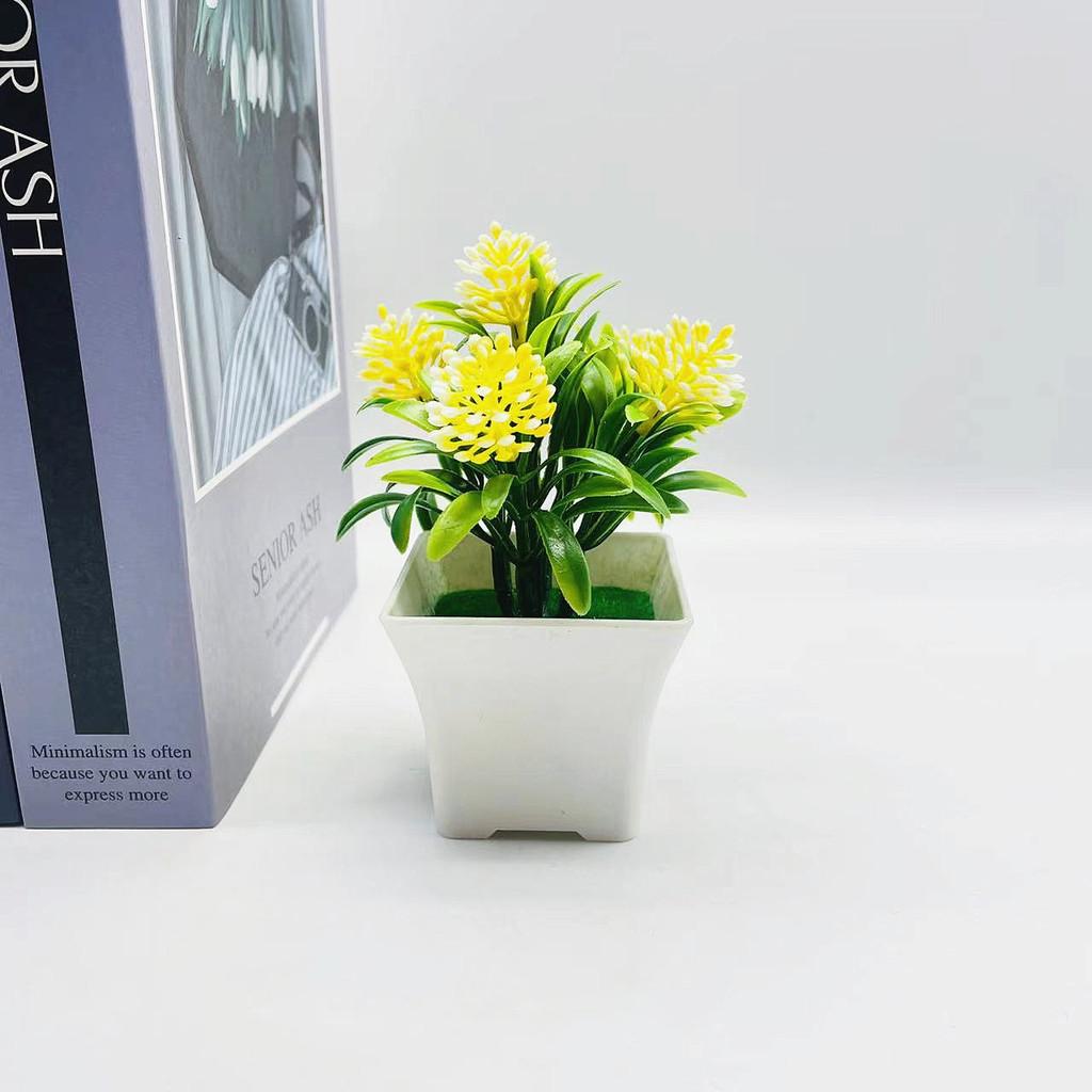 Orchid Simulation Potted Plastic Fake Flower Furniture Living Room Ornaments Car