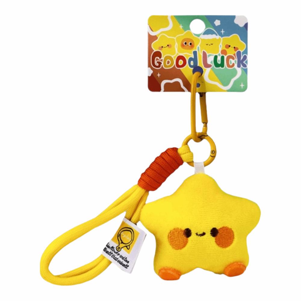 Stuffed Doll Stars Keychains Fluffy Couple Keychain Exquisite Star Plush Key Chain  Christmas Gift