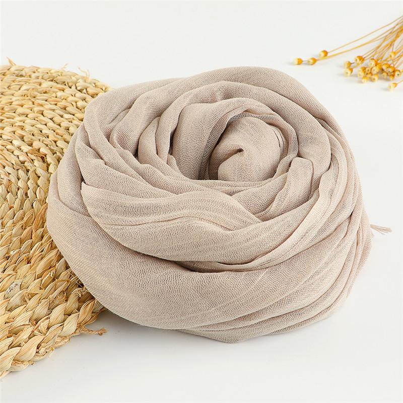 37 Color Plain Big Size Fringe Cotton Viscose Scarf Lady Warme Soft Shawls And Wraps Pashmina Stole Female Kerchief Muslim Hijab