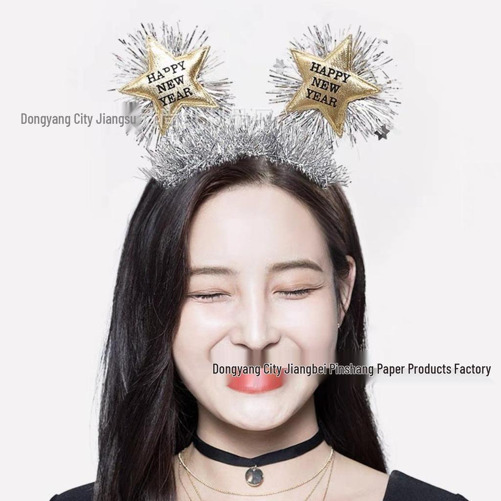 Pentagram Happy New Year Headband - European & American Party Hair Accessories