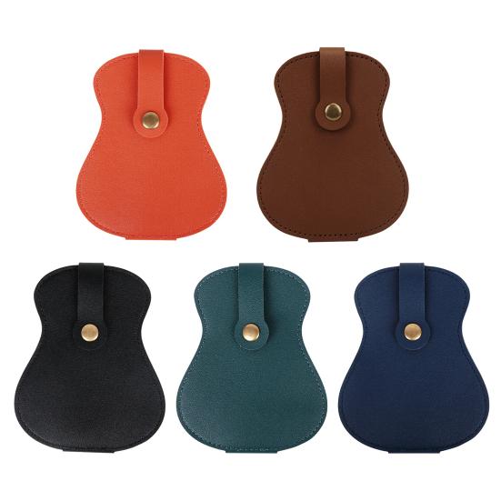 Gitarrenplektrenhalter aus Kunstleder, 18 Steckplätze, Plektren-Aufbewahrungstasche für Männer und Frauen, Gitarrendesign, Plektren-Organizer-Etui für Spieler, Liebhaber, Lehrer