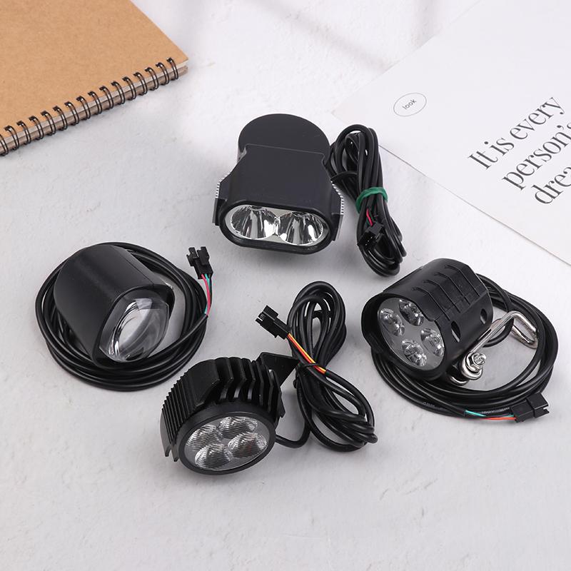 36-72V Electric Bicycle Light With Horn 12W LED Electric Scooter LED Front Light Waterproof Cycling Headlight For E-Bike