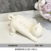 Drain soap box Household household non-punch-free hand washing table Ceramic soap box Toilet soap drain storage rack