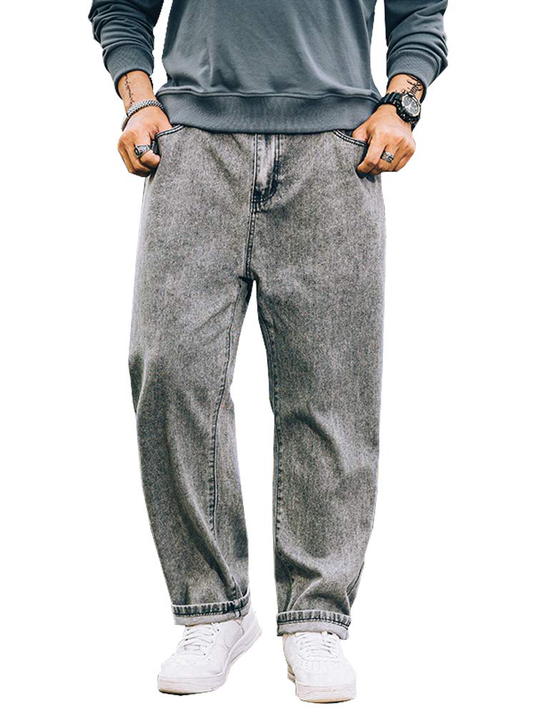 TIDEWORD Baggy Loose Super Wide Denim Casual Sizes Available In Light and Dark Blue Pants, Fit, Pants, Slacks, Fit, Spring, Summer, Fall, 28-48,