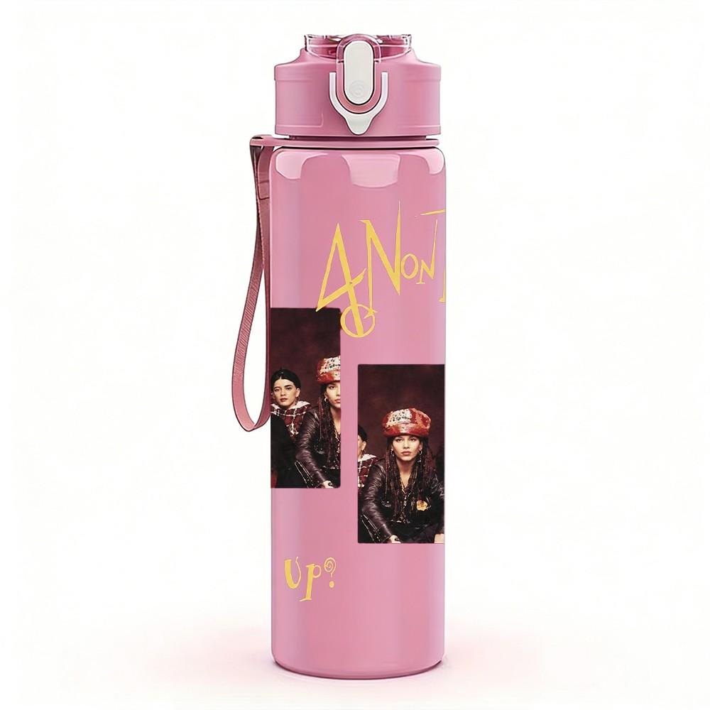 1PC Rock Band Member Portrait 750ml sports water bottle leakproof straw lid outdoor office home