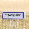 Yves Saint Laurent 90s Old Striped Pattern Long Sleeve Sweater Beige Knit Women Used