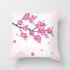 Peach Leather Velvet Fresh Pink Flower Pillowcase Home Sofa Pillow Cushion Cover Core-free