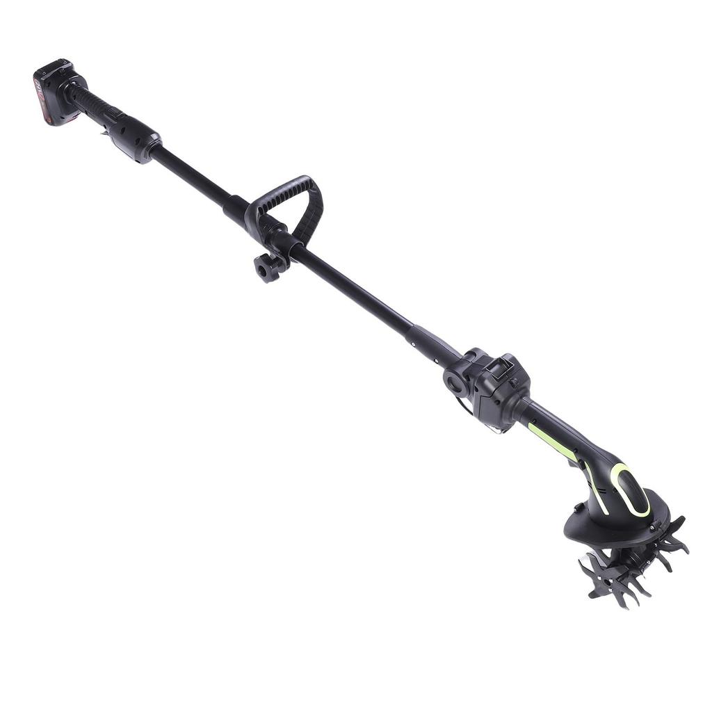 Cordless Tiller Cultivator Rechargeable Electric Garden Tiller Battery Powered Rototiller with 2 Batteries for Lawn