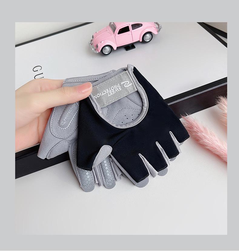 New Unisex Fitness Gloves: Outdoor Cycling, Half-Finger, Wear-Resistant, Non-Slip, Shock-Absorbing, Palm Protection, Breathable