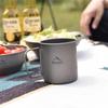 Widesea Lightweight Titanium Camping Cup with Lid - Portable and Easy to Store Tableware