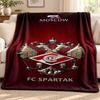 FC Spartak Moskau Decke Flanelldecke Weiche Gemütliche Plüschdecke für Sofa Bett Leichte Heimdekoration Outdoor Camping