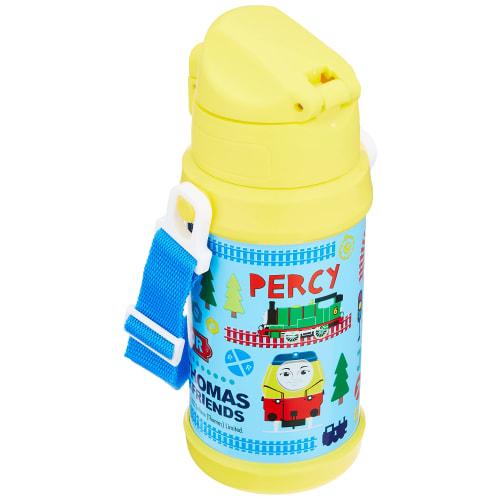 OSK Mug Bottle, Direct Stainless Steel Bottle, Thomas the Tank Engine Design, 600ml, Insulated, One-Touch Open, with Locking Function, SBR-600D, Blue