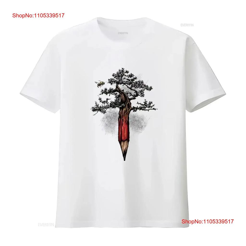 Pencil Tree T Shirt Tribal of life Tattoo Funny Party vintage Washed streetwear Versatile Stret