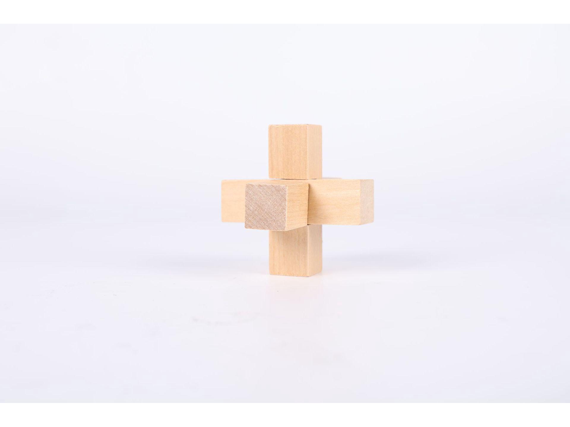 Birch Wooden Kongming Lock Puzzle Set for Kids Early Education & Brain Development 7.5*7.5