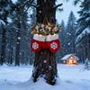 With LED Lights Christmas Mitten Wreath Artificial Berries Christmas Door Garland  New Year