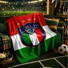 Italy Football Crest Blanket Flannel Throw for Sofa, Indoor, Camping, Living Room, Office, Chair, And Bed Soft Birthday Gift