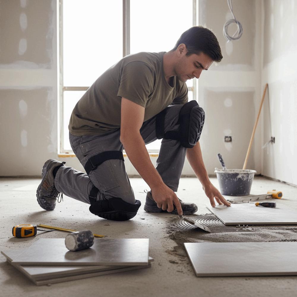 Double Strap Design Knee Protection Pad Heavy Duty Labor Protective Gear Sports Knee Pad  Gardening