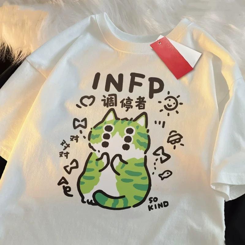 

2025 Summer New Kawaii Cat Print Men s Cotton Short-Sleeve T Shirt Trendy Campus To Streetwear Natural Fabric Tee Shirt Tops 5XL різнокольоровий