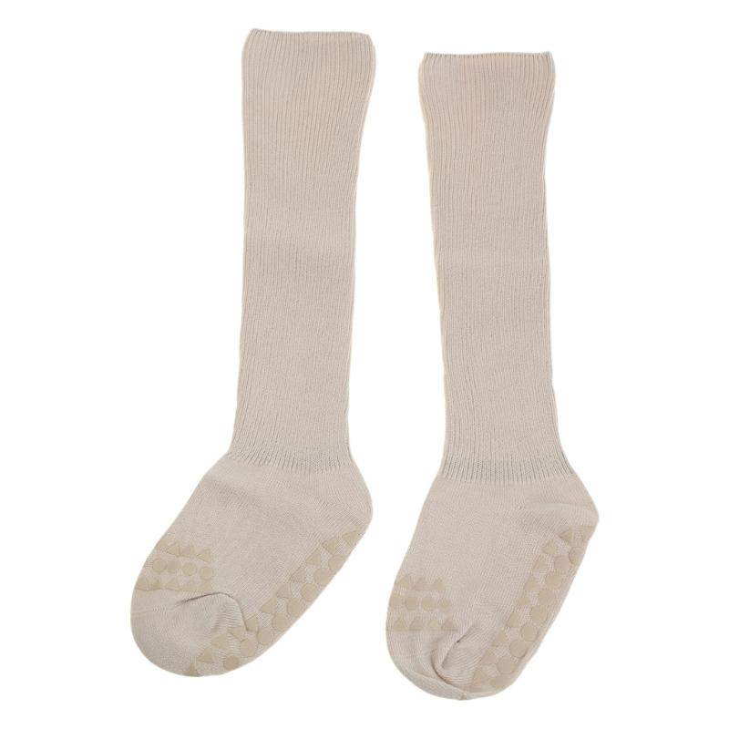 Anti-Rutsch Boden Socken für Kleinkind Mädchen Jungen Unisex Überknie Socken Säugling gekämmte Baumwolle Gummisohlen Socken für Innen