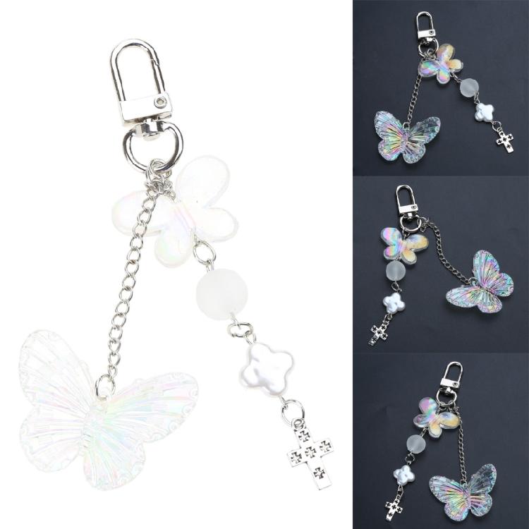 Sweet Bowknot Keychain Pendant Big Heart Charm Keyring for Purse Bag Backpack