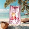 Personalized customized proof beach towel with Bubu Dudu  pattern - soft, absorbent, quick-drying, perfect swimming, camping&bathing