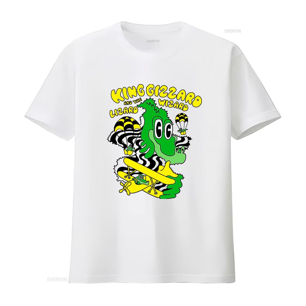 King Gizzard And Lizard Wizard Band White T Shirt All Sizes Xa392 Vintage Top For Everyday Wear Streetwear Homme Unisex
