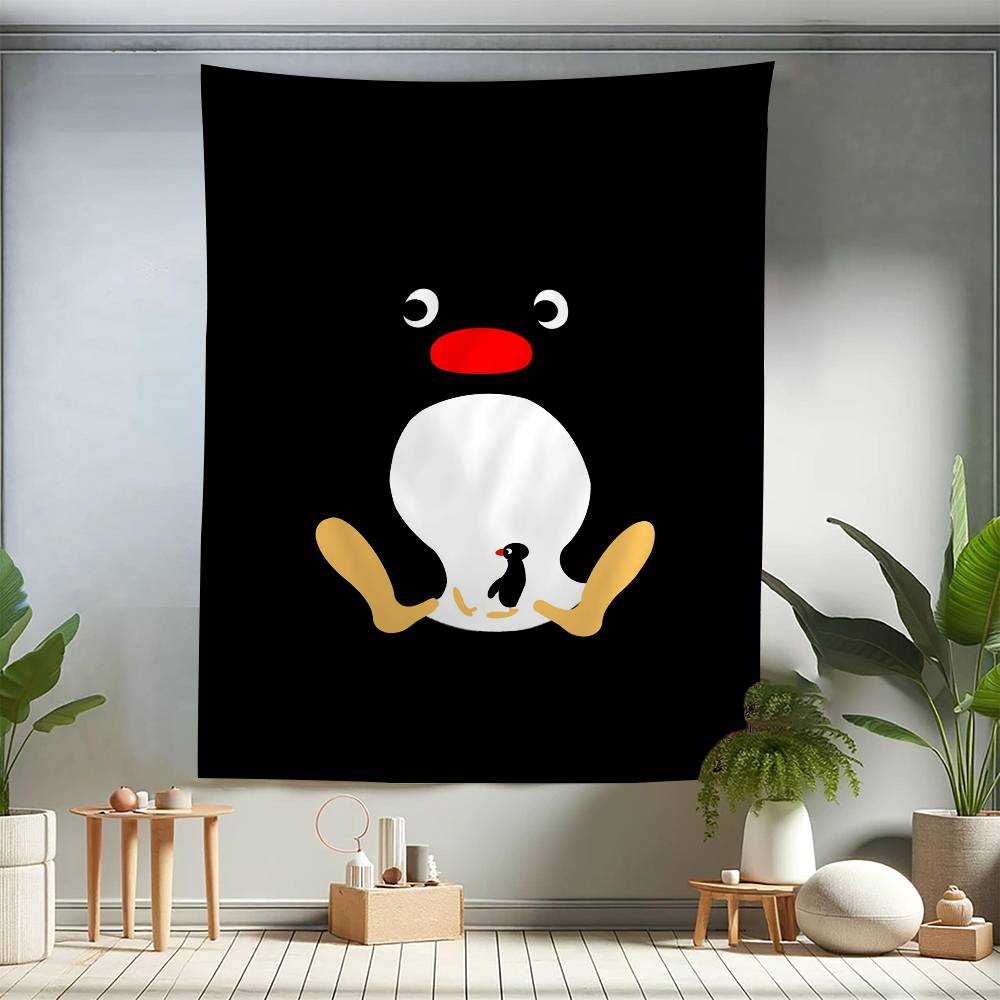 Cartoon Niedlich PPingu Pinguin Bunte Wandteppich Wandbehang Böhmische Wandteppiche Mandala Wandbehang Tücher