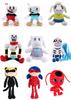 Premium 2 Pieces Set Of 10 Inch Cuphead And Mugman Plush Toys With Cozy Mecup And Brocup Designs