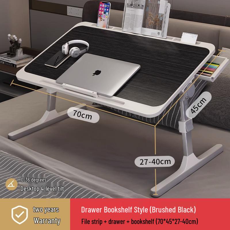 Adjustable Bedside Table: Folding Computer Desk for Student Dorms, Bedrooms, or Home Study