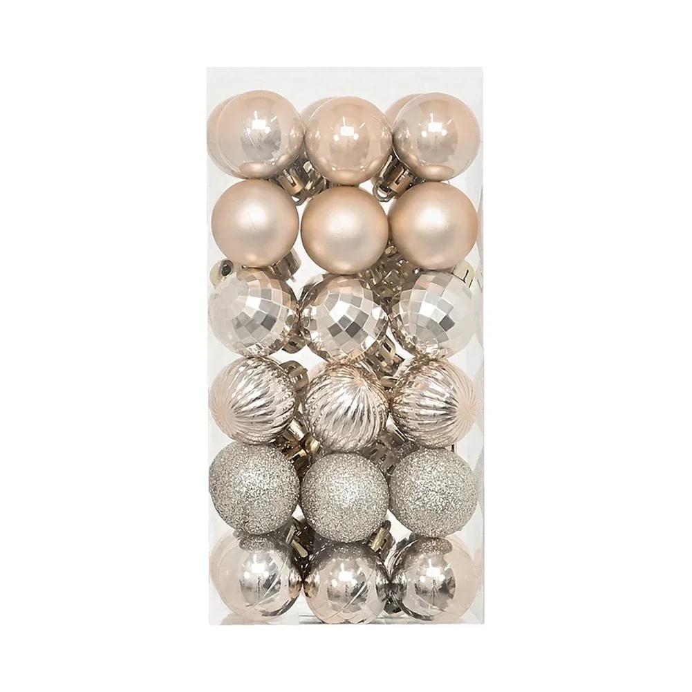 36Pcs/Box 3cm Christmas Ball Decoration Xmas Tree Pendent Ornaments for Home Decor New Year Party Supplies Christmas Gifts