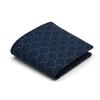 Inden Wallet Coin Purse Deerskin Traditional Craft Made in Japan Navy Blue with White Lacquer Seigaiha [Indenya] Bi-fold Men's No.2006 ([14-004]